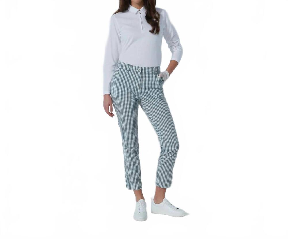 NEW DAILY SPORTS diane ankle golf pants in check/ khaki